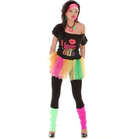 80s Multi Coloured Fancy Dress Tutu Skirt Neon Fancy Dress Fancy