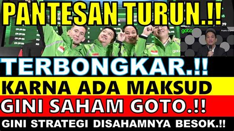 Pantesan Turun Terbongkar Karna Ada Maksud Gini Goto Gini