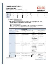 Pdf Lonsdale Institute Pty Ltd Assessment Task Bsb Diploma Of