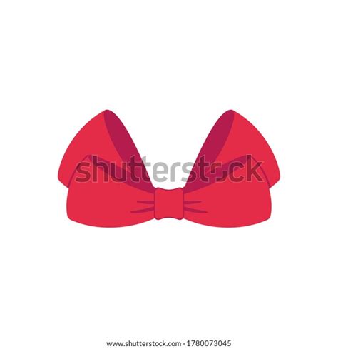 Realistic Shiny Red Satin Bow Isolated Stock Vector Royalty Free