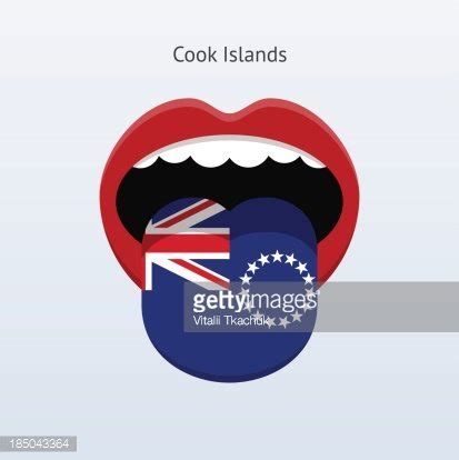 Cook Islands Language Abstract Human Tongue Stock Clipart Royalty