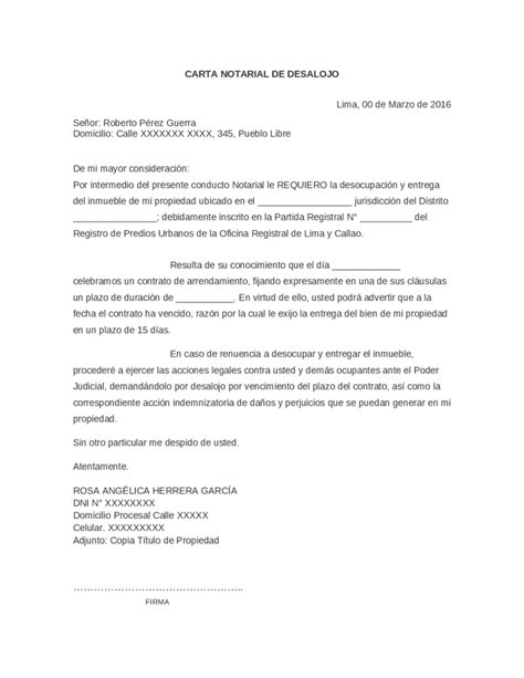 Ejemplo De Carta Notarial Gu A Completa Y Modelos Pr Cticos