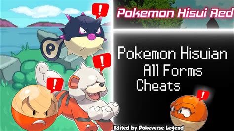 Pokemon Hisui Red Cheats Wild Pokemon Modifier All Hisuian Cheats