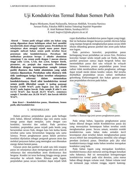 Pdf Laporan Praktikum Fislab Konduktivitas Termal Dokumen Tips