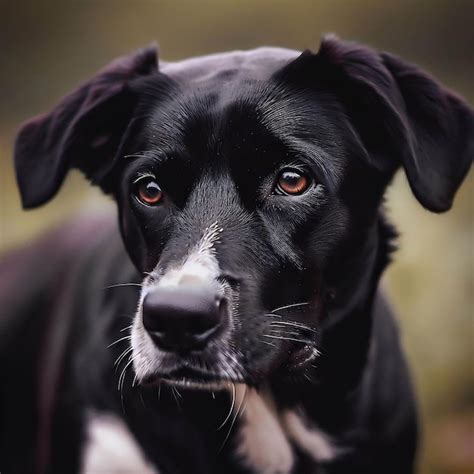 Un Perro Negro Con Pelaje Blanco Foto Premium