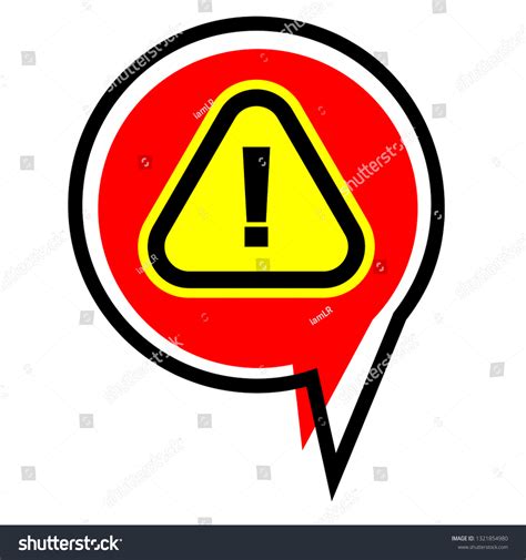 Warning Sign Yellow Triangle Exclamation Mark เวกเตอร์สต็อก ปลอดค่าลิขสิทธิ์ 1321854980