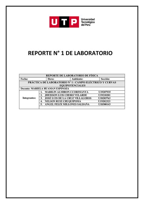 Laboratorio N 1 Calculo REPORTE N 1 DE LABORATORIO REPORTE DE