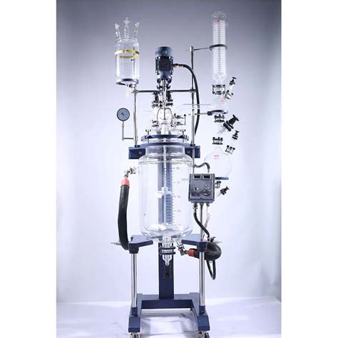 Buy Laboratory Glass Chemical Jacketed Reactor 100l Double Layer Jacket