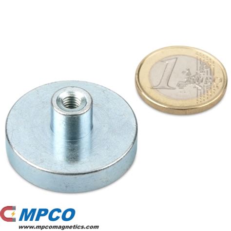 NdFeB Threaded Bushing Pot Magnet Ø32 mm MPCO Magnets