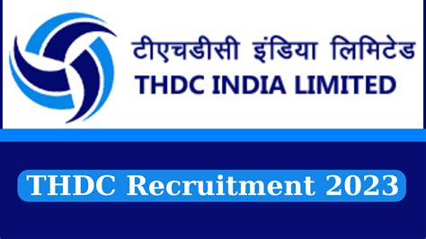 Thdc Recruitment Out Apply Online For Engineer Posts