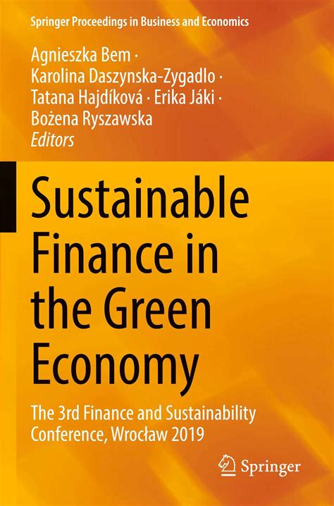 Sustainable Finance In The Green Economy Buch Jpc