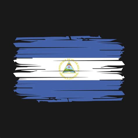 Nicaragua Flag Brush Vector 20396789 Vector Art At Vecteezy