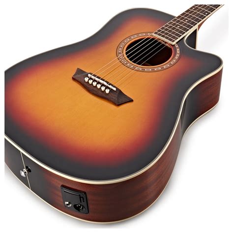 Washburn D7sce Harvest Electro Acoustic Tobacco Sunburst At Gear4music