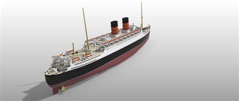 STL file Cunard's second RMS MAURETANIA - ocean liner 3D print ready model・3D printable design ...