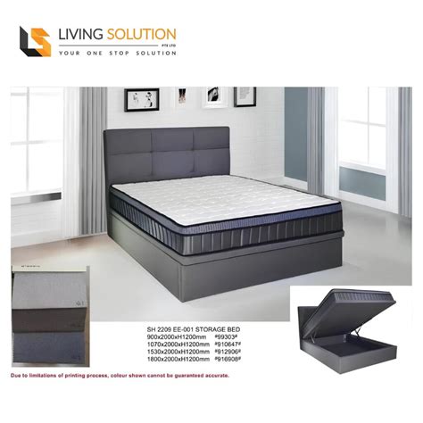 domo storage bed frame bedroom furniture living solution pte