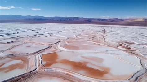 Premium Ai Image Aerial View Of Lithium Fields In The Atacama Desert