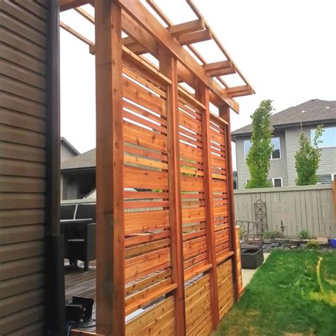 Cedar Privacy Screen Photos Ideas Houzz