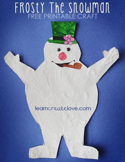 Printable Frosty the Snowman Craft | LearnCreateLove.com Christmas ...