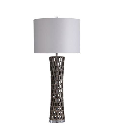 Stylecraft Home Collection Open Work Ceramic Column Table Lamp Macy S