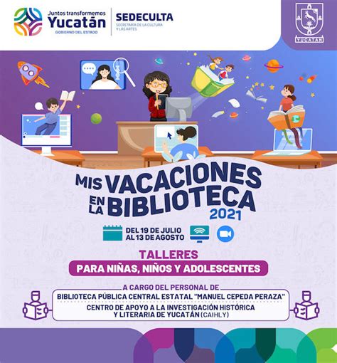 Mis Vacaciones En La Bibliotecacinco Talleres Virtuales Para