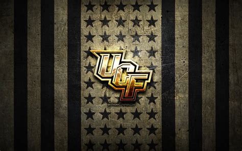 Download wallpapers UCF Knights flag, NCAA, brown black metal ...