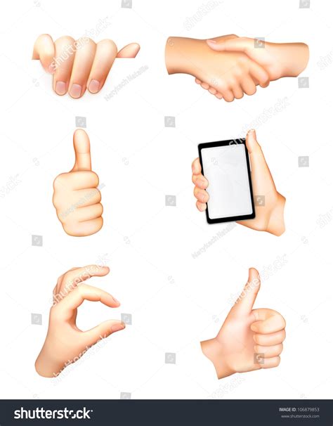 Hands Set Vector 106879853 Shutterstock