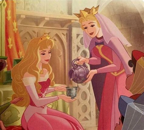 Aurora With Her Mother Disney Storybook Disney Princess Art Disney