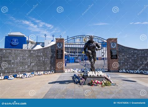 Statue of Dixie Dean Outside Goodison Park Liverpool May 2020 Editorial ...