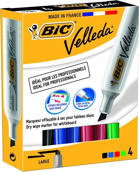 Bic Velleda Feutres Pour Tableau Blanc Effa Ables Sec Pointe