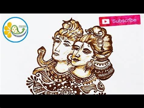 Shiva parvati portrait mehndi design शव परवत महद डजइन