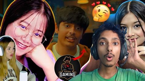 All Girls Youtuber Reactions On Ajjubhai Facereveal😘🥰crush On Total