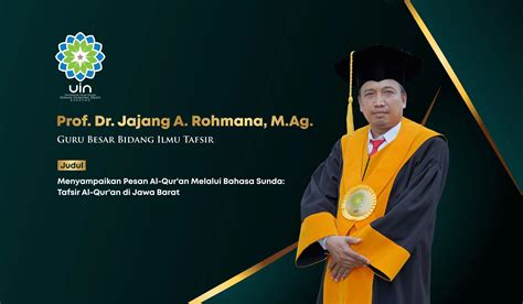 Panen Raya Guru Besar Jilid Ii Profil Prof Dr Jajang A Rohmana M