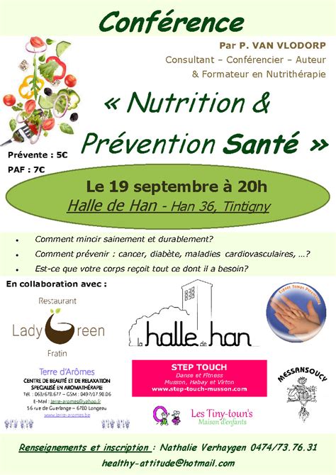 Conf Rence Nutrition Et Pr Vention Sant Halledehan