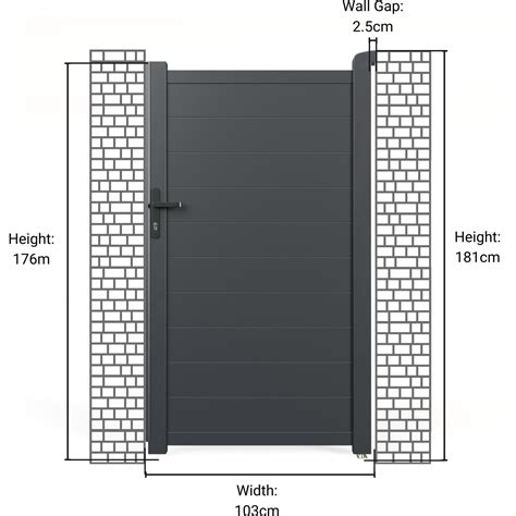 Nova Pedestrian Full Privacy Aluminium Garden Gate