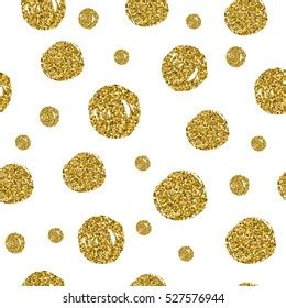 Gold Glittering Polka Dot Seamless Pattern Stock Vector Royalty Free