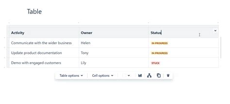 Tutorial Create And Manage Tables In Confluence Cloud