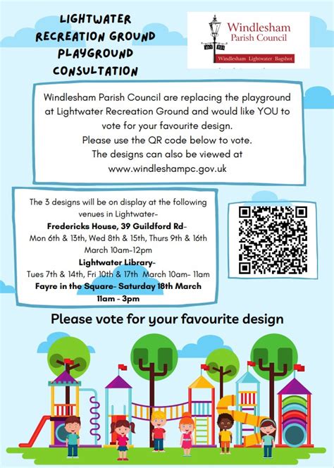 Lightwater Recreation Ground Playground Consultation Windlesham