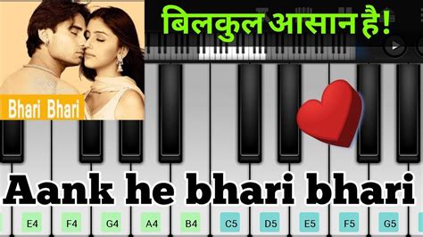 Aank He Bhari Bhari Or Tum Piano Tutorial New Whatsapp Status 2020 Youtube