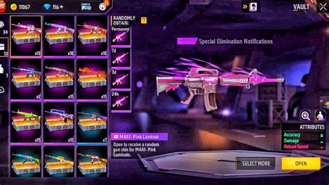 Free Fire Legendary Gun Create Opening Video Gun Create Opening