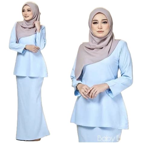 Baju Kurung Moden Mini Kain Duyung Shopee Malaysia