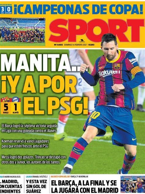 La Portada Del Diario Sport 14 02 2021