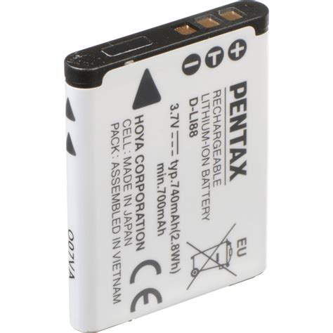 Pentax Rechargeable Lithium Ion Battery 39774 B H Photo Video