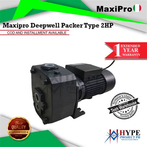 MAXIPRO Electric Deepwell Water Pump 2 0 HP With Adapter Ejector