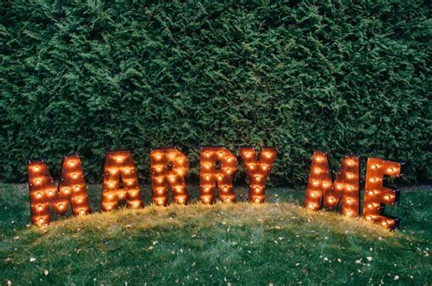 Marry Me Light Up Freestanding Letters Large Wooden Letters Etsy