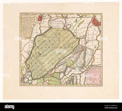 Map of the Haarlemmermeer and surrounding areas, Anonymous, 1745 - c ...