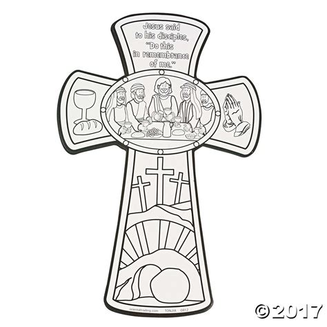 Easter Is Coming Fast And These Color Your Own Last Supper Cross Cutouts Are The Best Way To