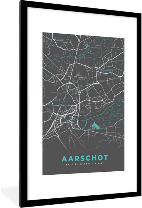 Fotolijst Incl Poster Kaart Plattegrond Stadskaart Aarschot