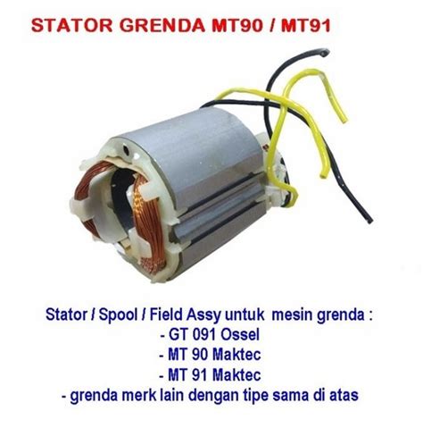 Jual STATOR REPLACEMENT MAKTEC MT 90 STATOR MESIN GERINDA TANGAN