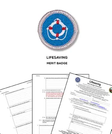 Lifesaving Merit Badge WORKSHEET REQUIREMENTS