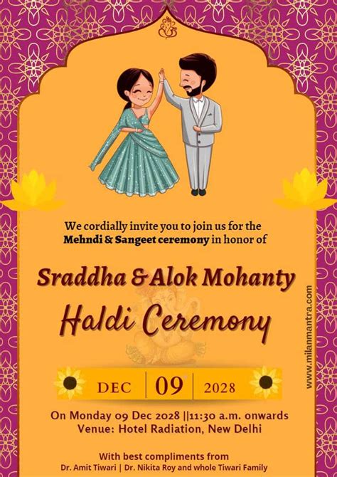 Top More Than 92 Haldi Mehndi Invitation Card Best Seven Edu Vn